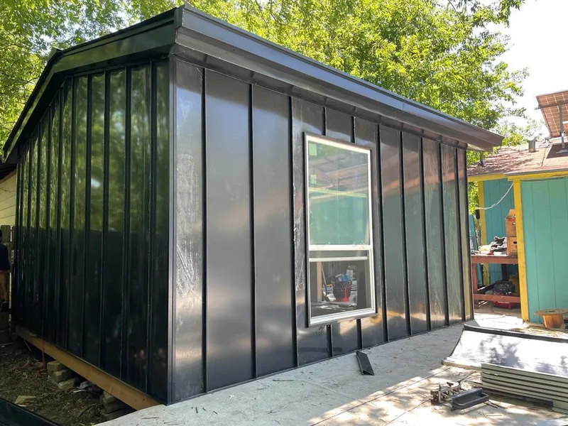 Black standing seam metal wall panels for Metal Roof Installation in Lake Mary